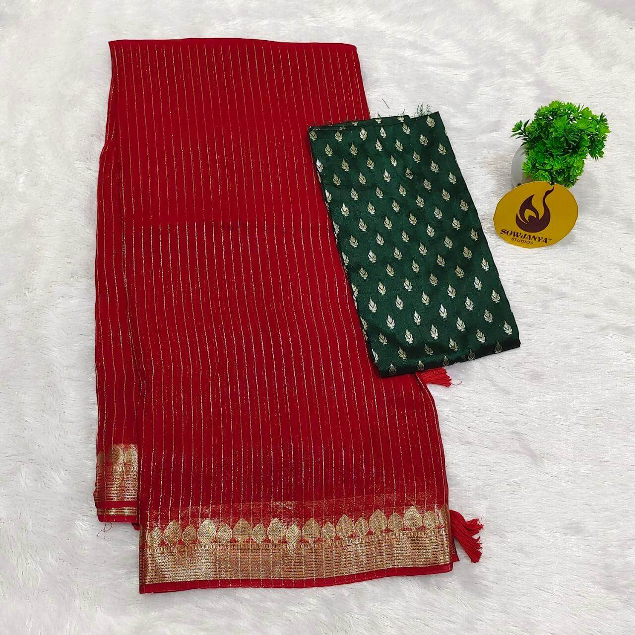 Premium Viscose Georgette Saree(18) - BLAST