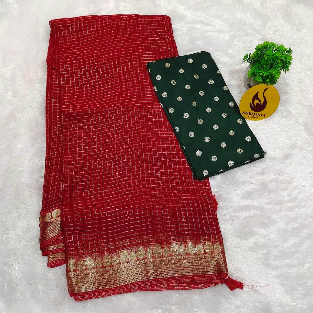 Premium Viscose Georgette Saree(23) - BLAST