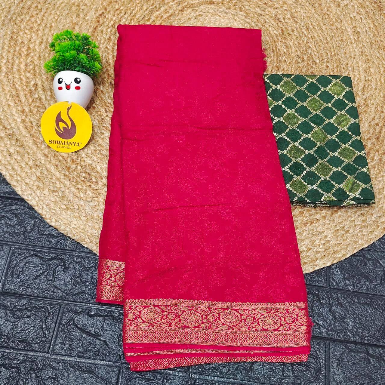 Premium Viscose Georgette Saree(13) - BLAST