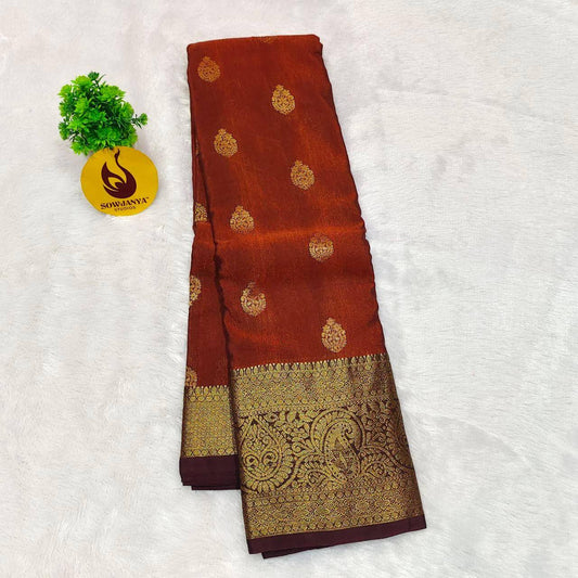 VINTAGE Seiko Gadwal Pattu Sarees  - FIRE