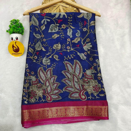 Maheshwari Design Fancy Sarees With Zari Border(8) - SSMHW