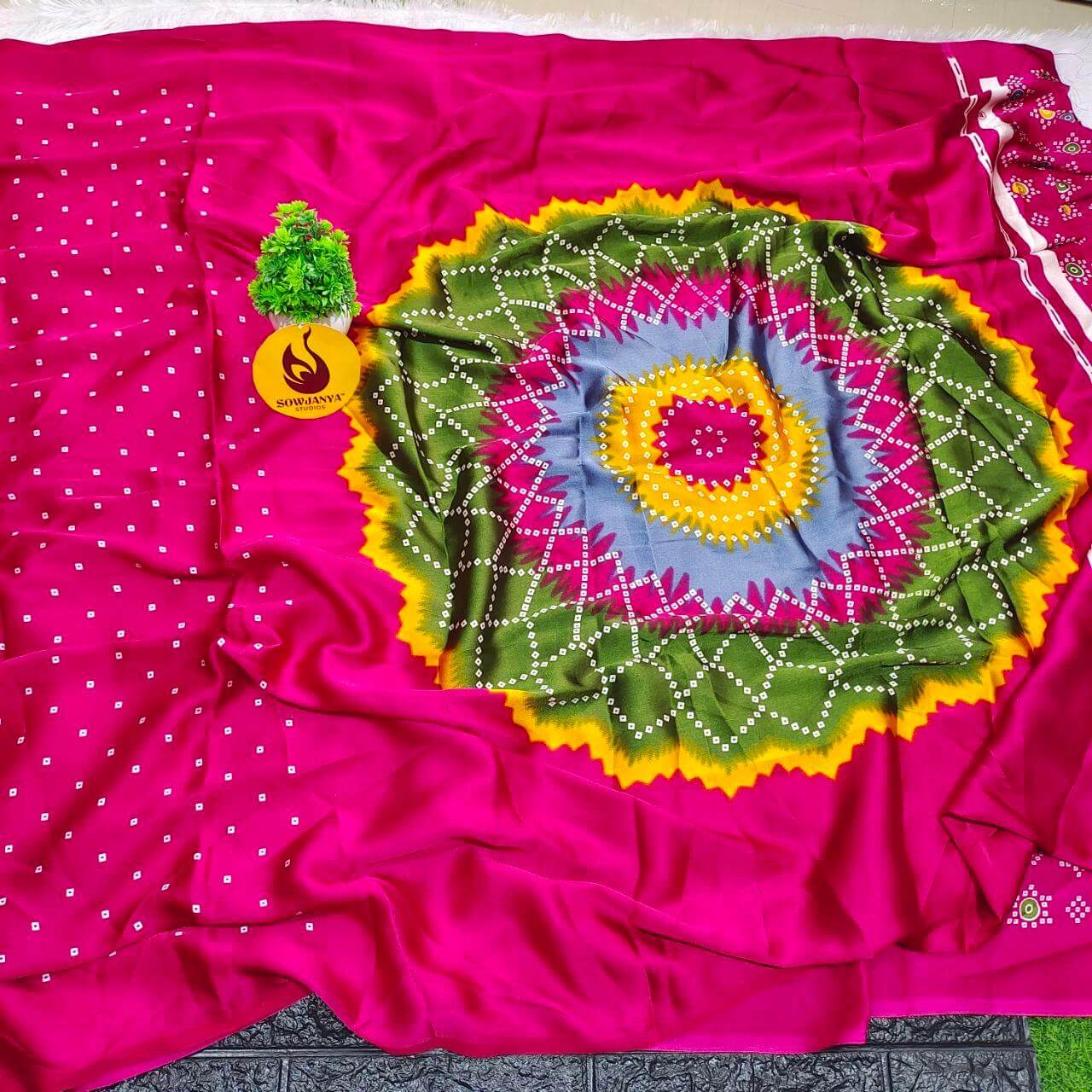Heavy Japan Satin Crape Saree(91)pink-SSJPS