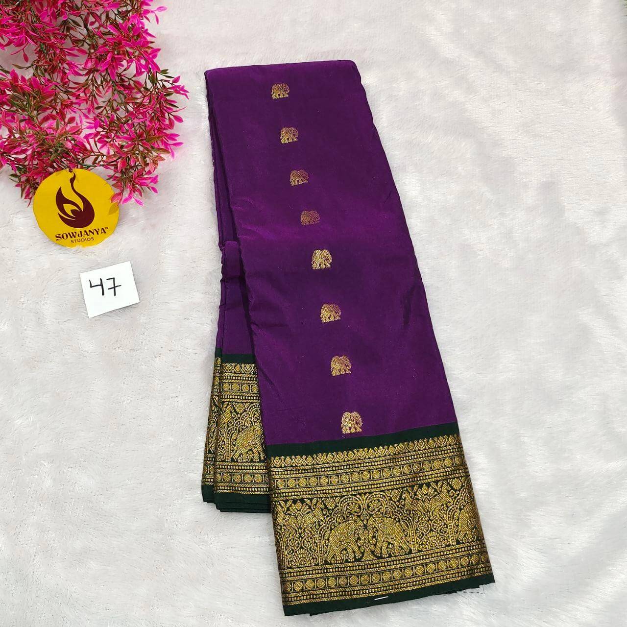 VINTAGE Seiko Gadwal Pattu Sarees(47)  - WAVE