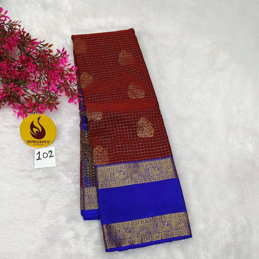 VINTAGE Seiko Gadwal Pattu Sarees(102)  - WAVE