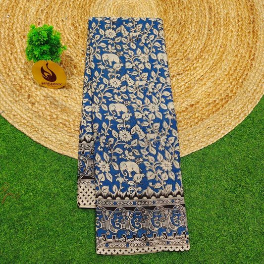 ORIGINAL PEDANA KALAMKARI Cotton Sarees (71)- BOMMA