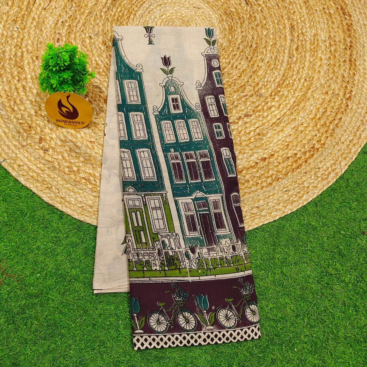 ORIGINAL PEDANA KALAMKARI Cotton Sarees (73)- BOMMA