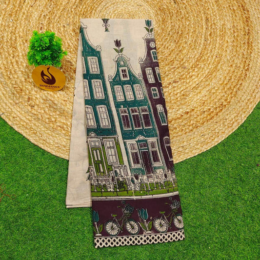 ORIGINAL PEDANA KALAMKARI Cotton Sarees (73)- BOMMA