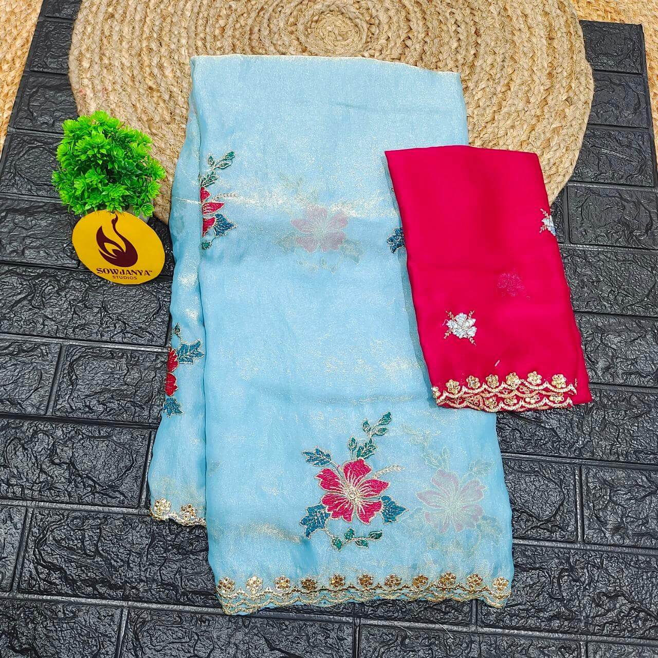Premium Space Silk with work Sarees - YEAR