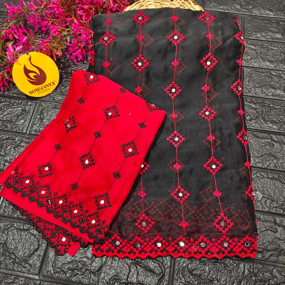 Premium Viscose Georgette sequence work Saree - YEAR