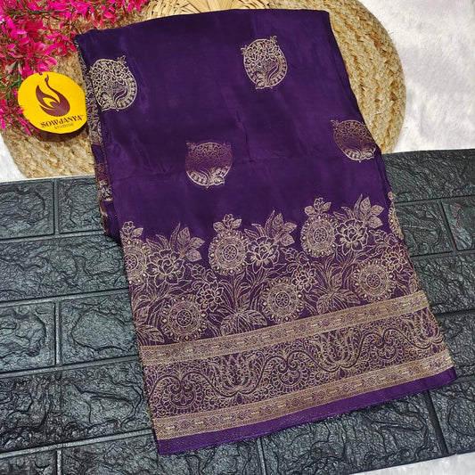 PURE BANARAS H-HO SILK(violet) -  BOOM