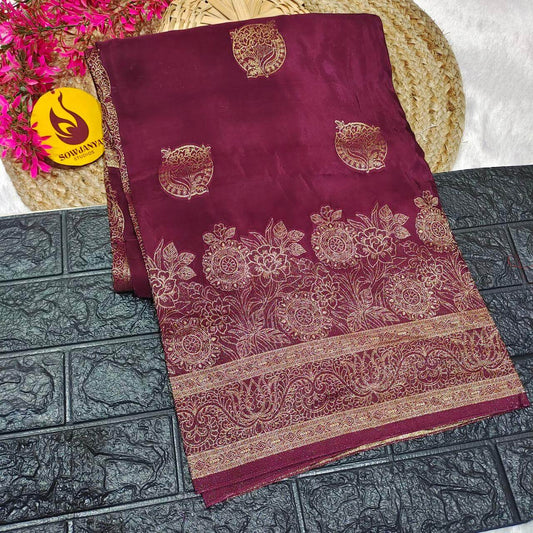 PURE BANARAS H-HO SILK(wine) -  BOOM