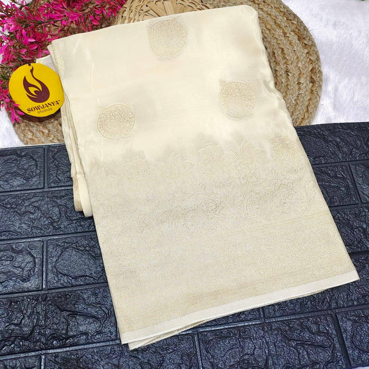 PURE BANARAS H-HO SILK(cream) -  BOOM