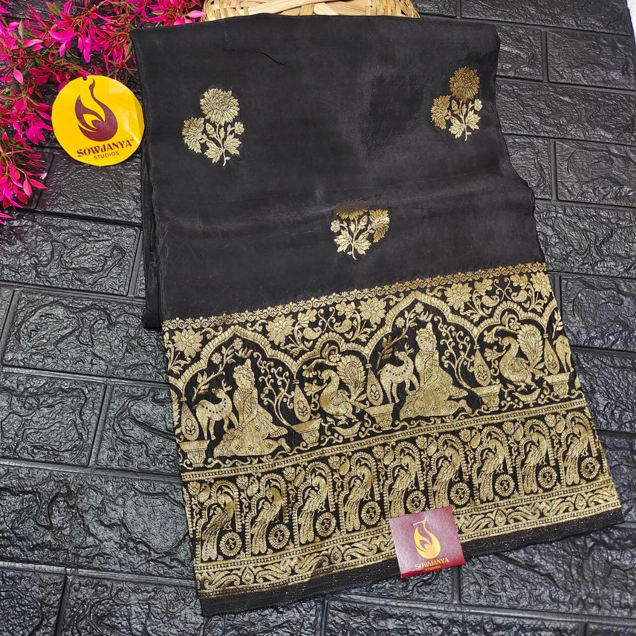 PURE BANARAS H-HO SILK(black) -  BOOM