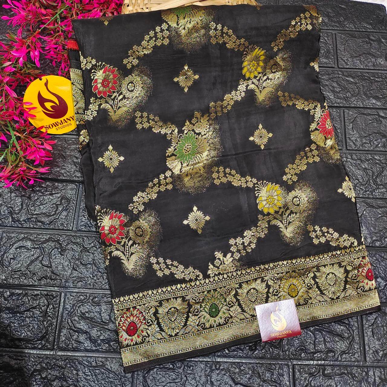 PURE BANARAS H-HO SILK (black)-  BOOM