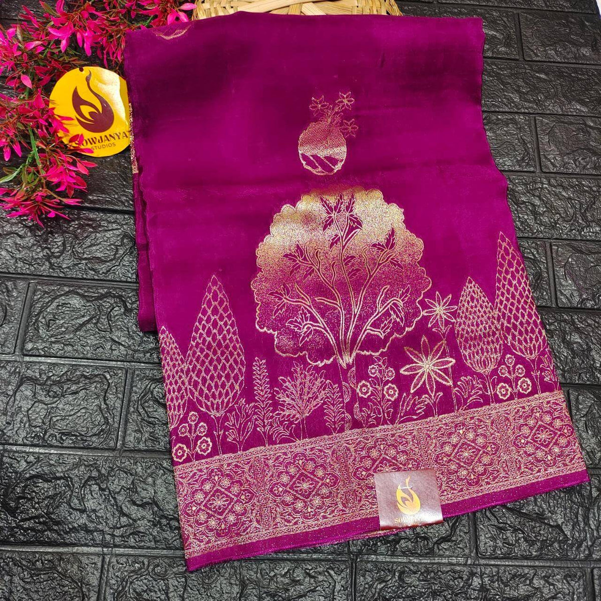 PURE BANARAS H-HO SILK(purple) -  BOOM