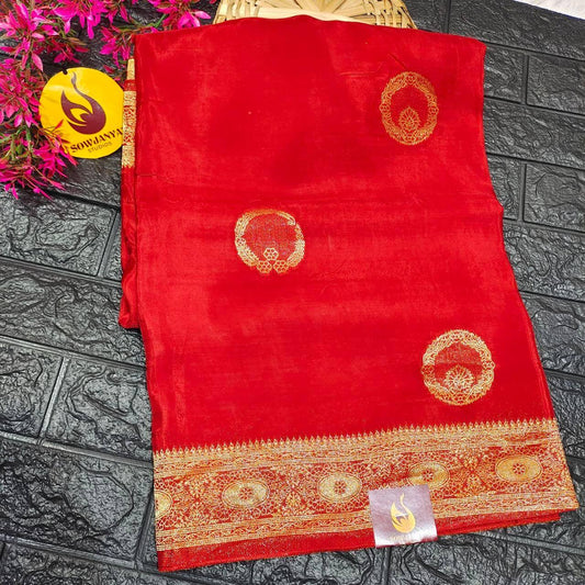 PURE BANARAS H-HO SILK(rust orange) -  BOOM