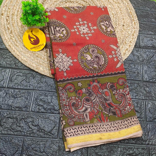 ORIGINAL PEDANA Kalamkari KOTA Cotton Sarees (90)- BLEND