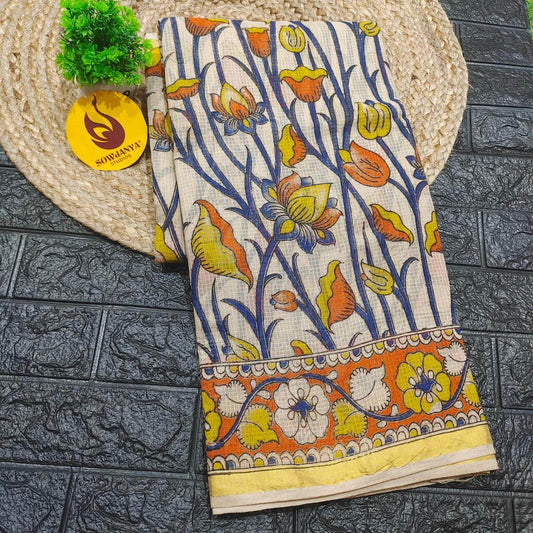 ORIGINAL PEDANA Kalamkari KOTA Cotton Sarees (92)- BLEND