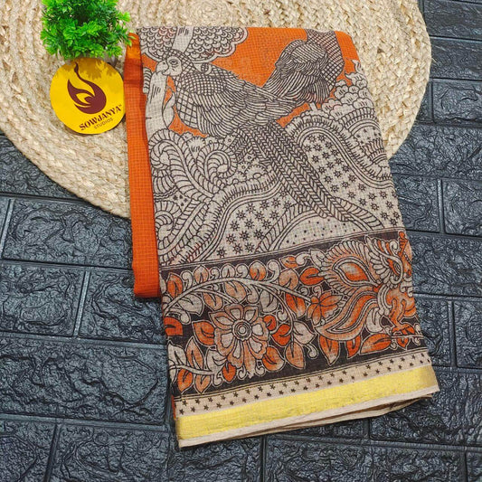 ORIGINAL PEDANA Kalamkari KOTA Cotton Sarees (95)- BLEND