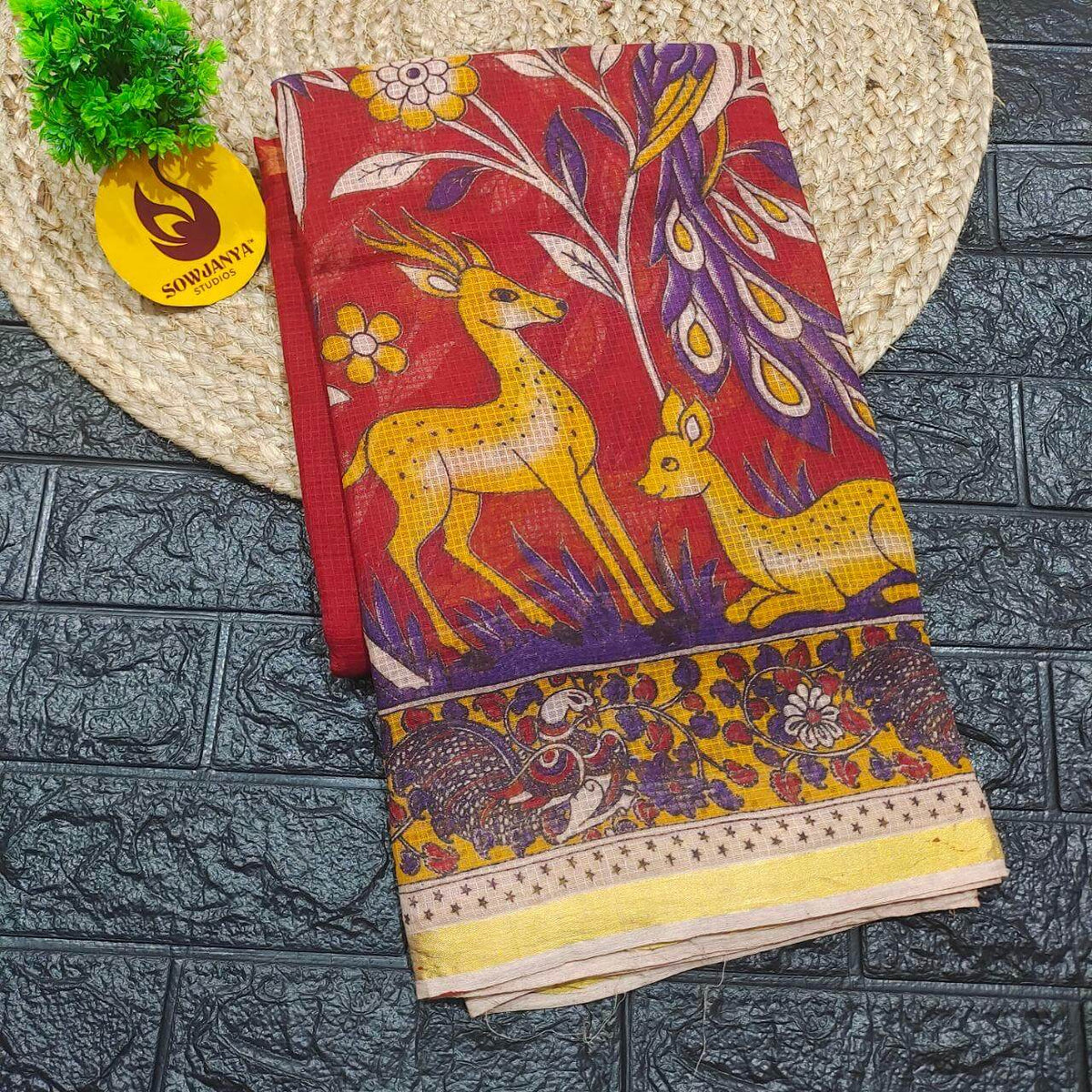 ORIGINAL PEDANA Kalamkari KOTA Cotton Sarees (102)- BLEND