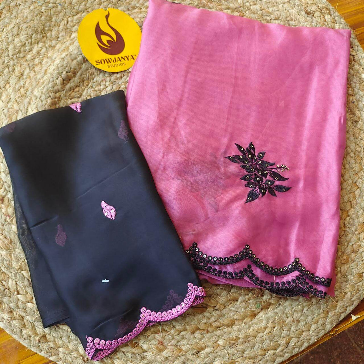 Premium Rangoli Silk Sarees with Emboridery work -FLASH