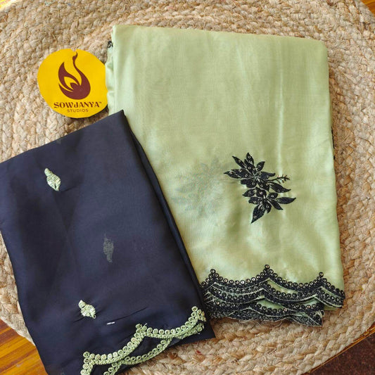 Premium Rangoli Silk Sarees with Emboridery work -FLASH