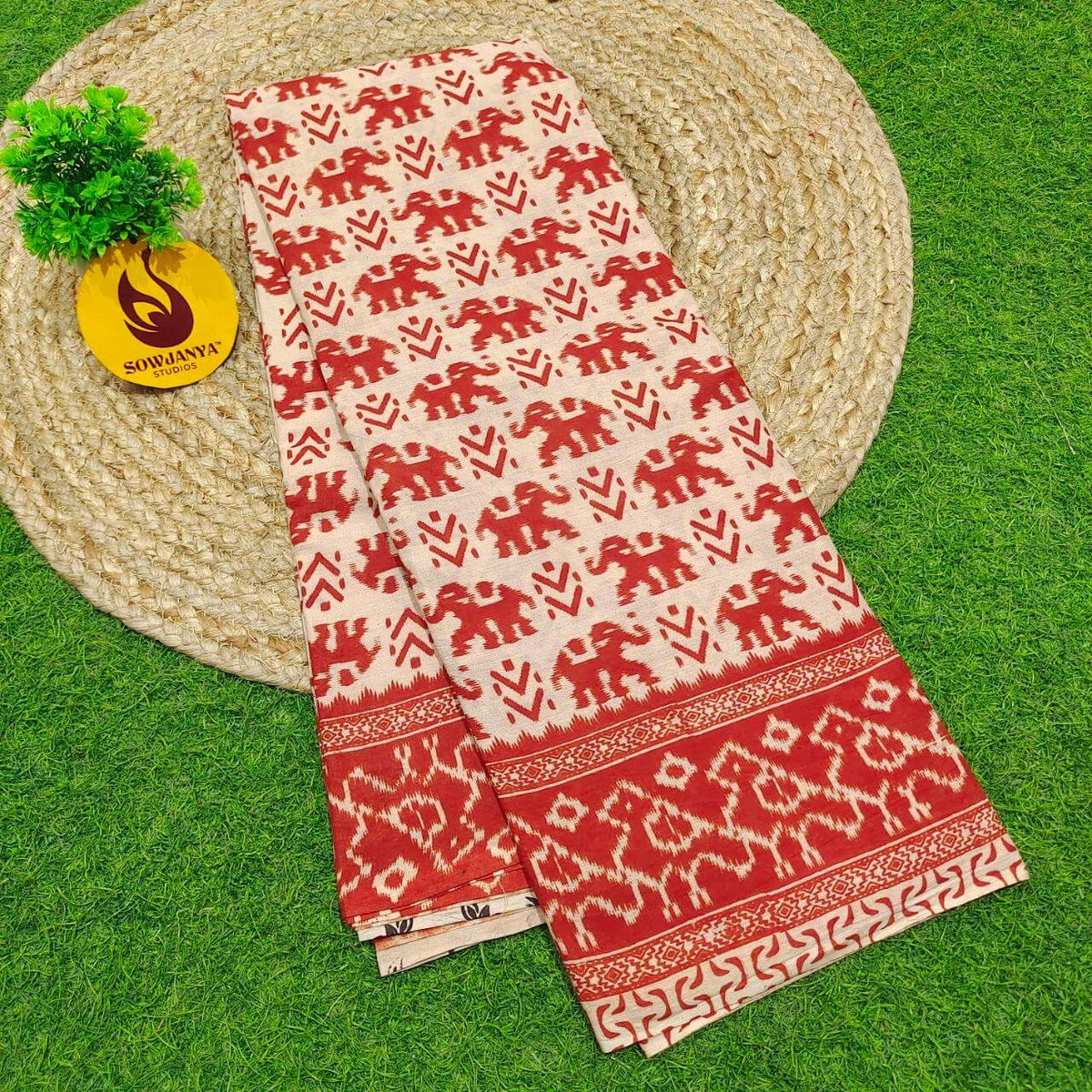ORIGINAL PEDANA KALAMKARI Cotton Sarees (96)- BOMMA