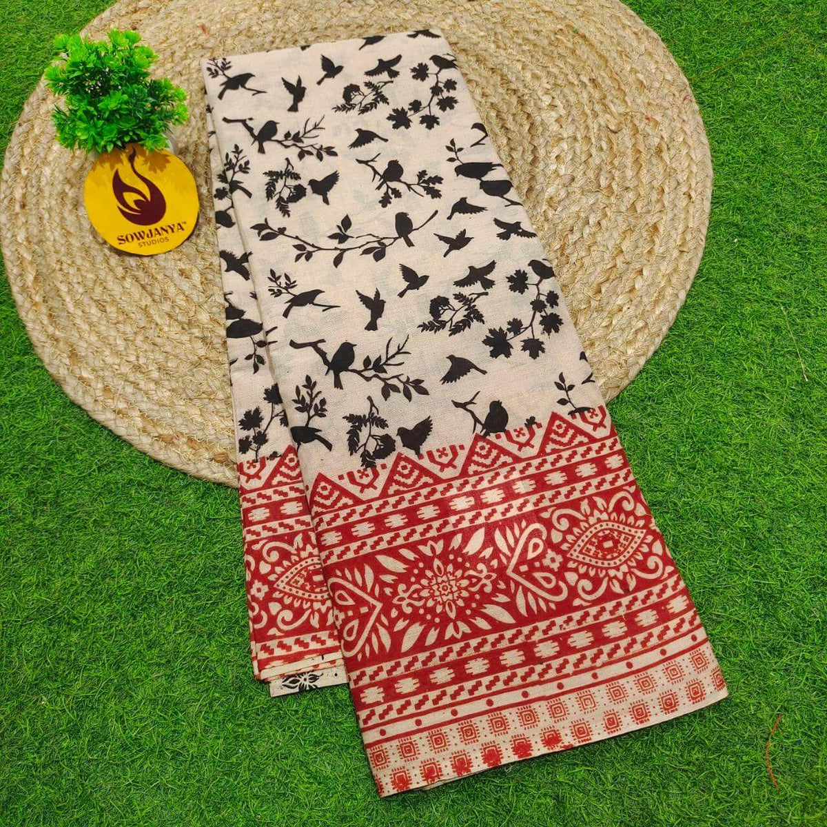 ORIGINAL PEDANA KALAMKARI Cotton Sarees (95)- BOMMA