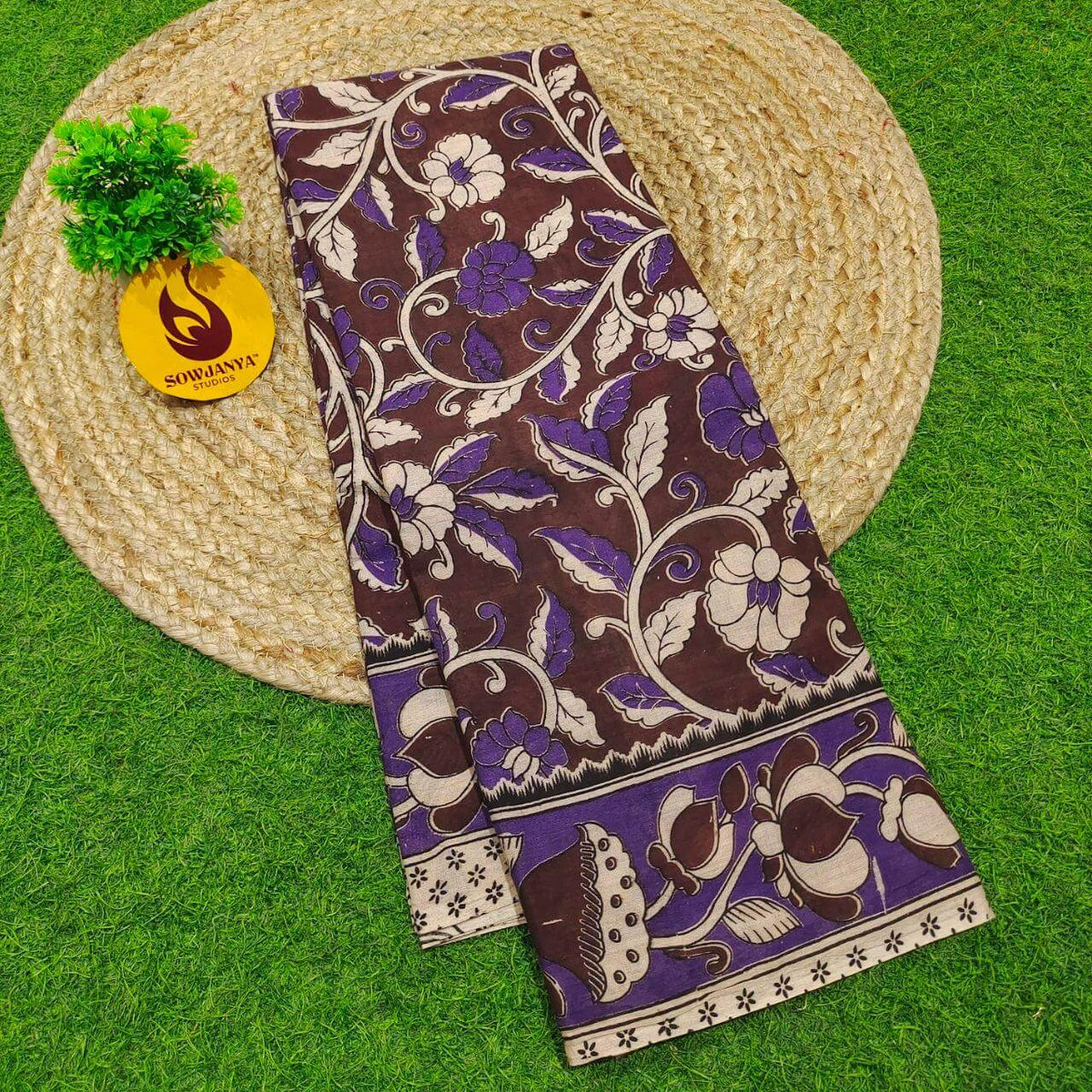 ORIGINAL PEDANA KALAMKARI Cotton Sarees (99)- BOMMA