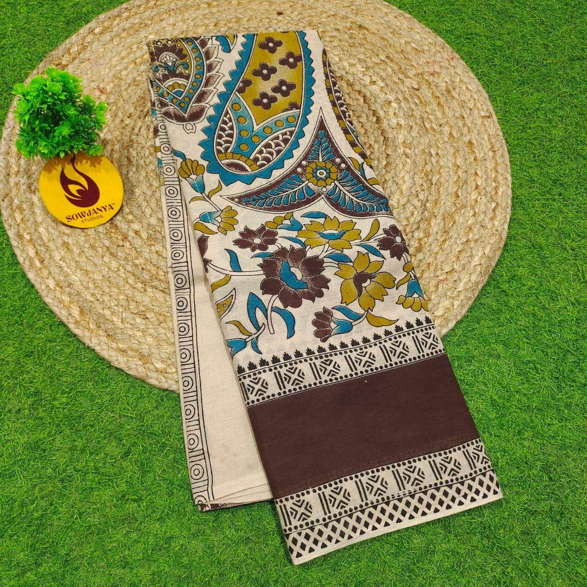 ORIGINAL PEDANA KALAMKARI Cotton Sarees (90)- BOMMA