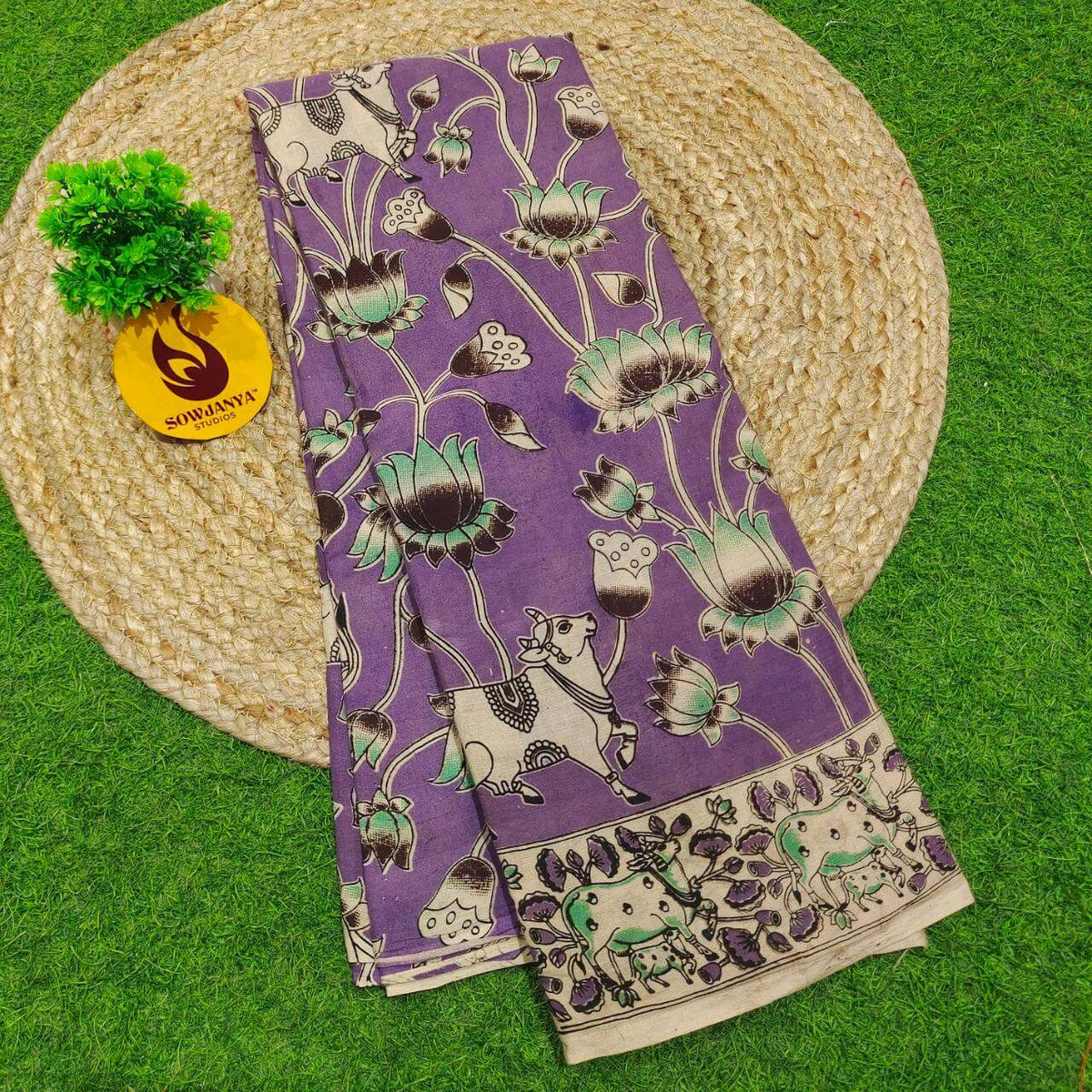 ORIGINAL PEDANA KALAMKARI Cotton Sarees (93)- BOMMA