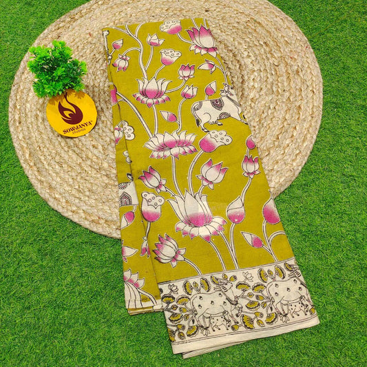 ORIGINAL PEDANA KALAMKARI Cotton Sarees (84)- BOMMA