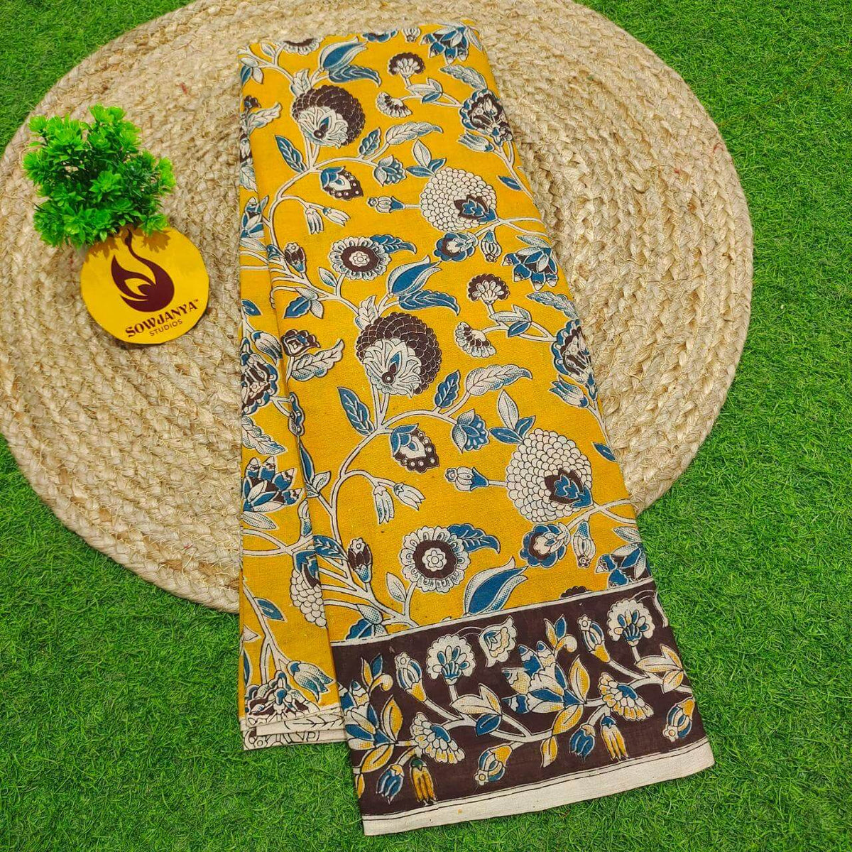 ORIGINAL PEDANA KALAMKARI Cotton Sarees (80)- BOMMA