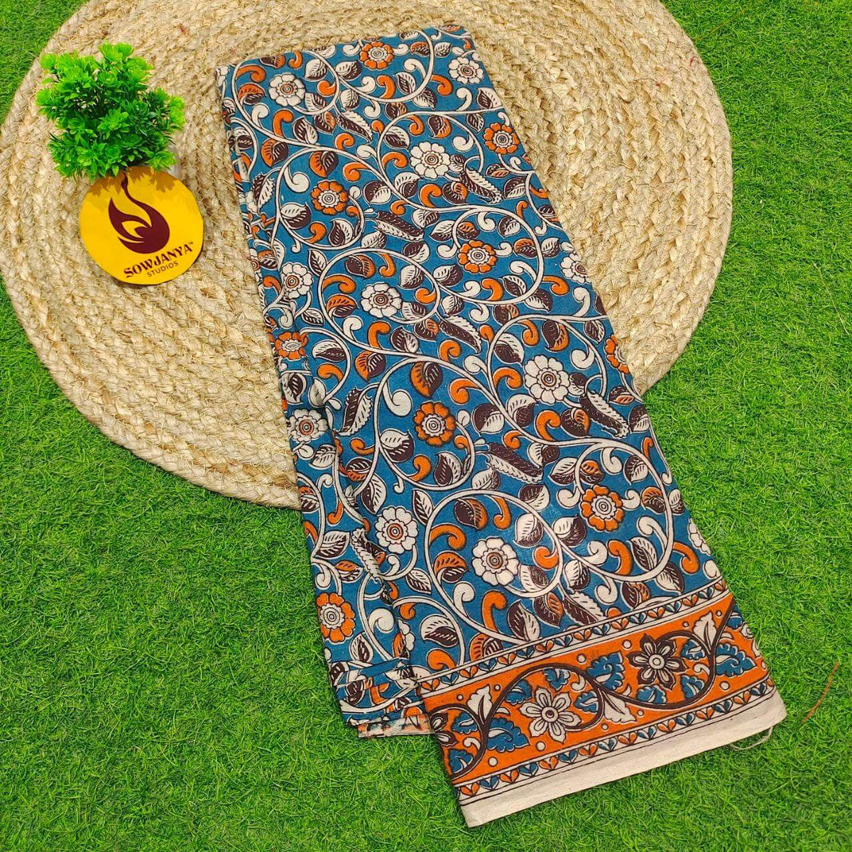 ORIGINAL PEDANA KALAMKARI Cotton Sarees (87)- BOMMA
