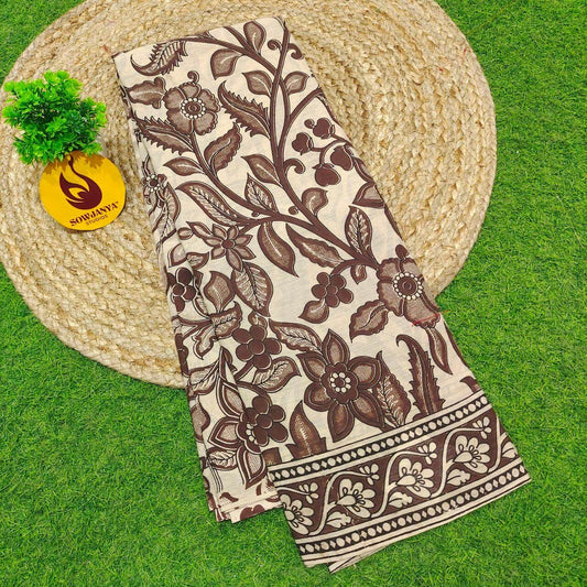 ORIGINAL PEDANA KALAMKARI Cotton Sarees (86)- BOMMA