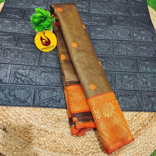 Soft Semi kanchi Pattu Sarees  -FEAST