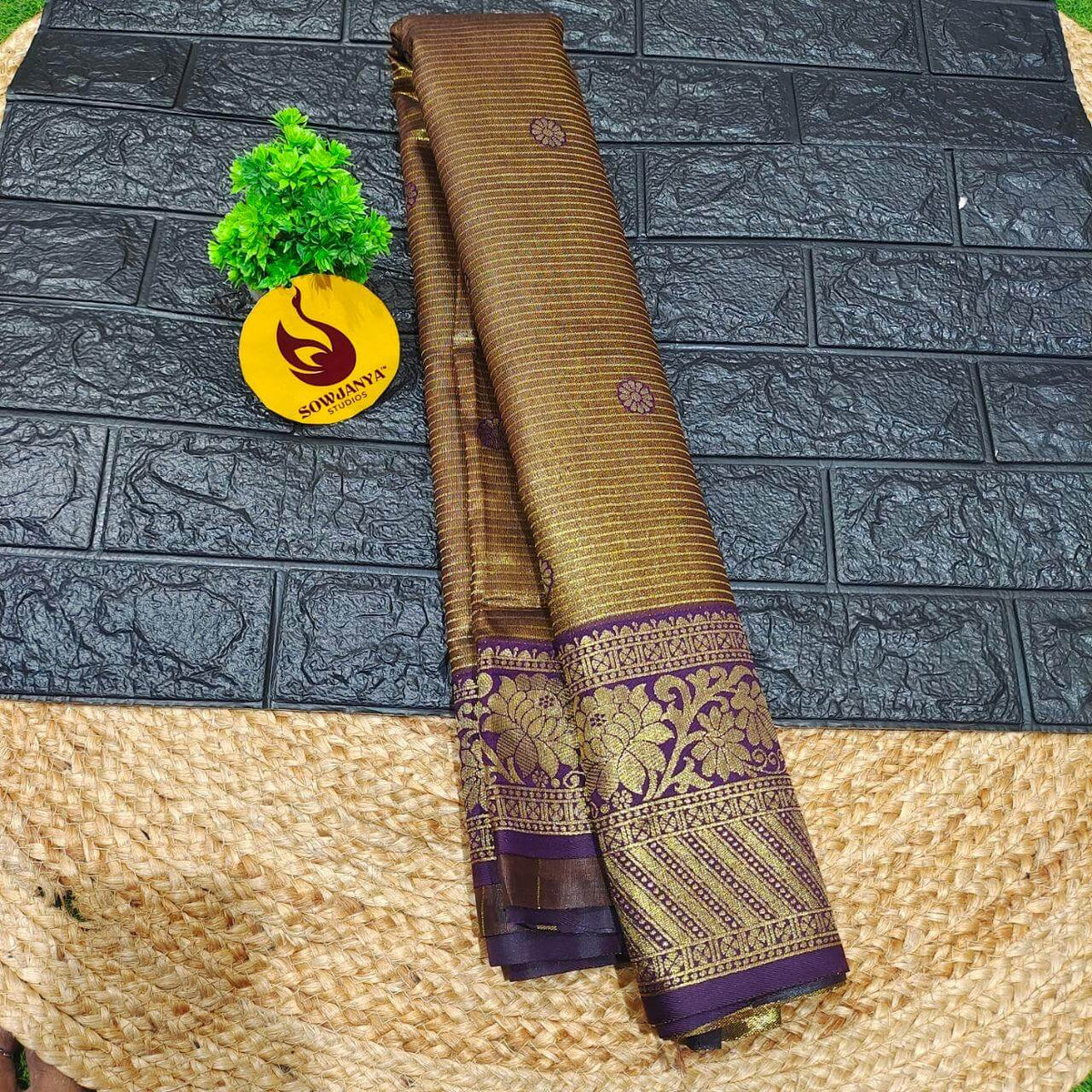 Soft Semi kanchi Pattu Sarees  -FEAST