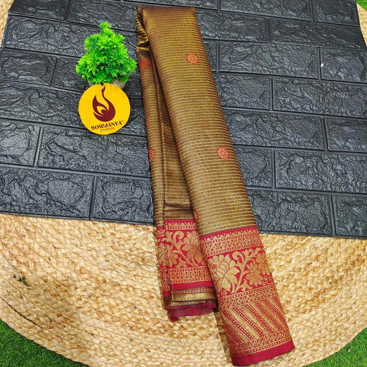 Soft Semi kanchi Pattu Sarees  -FEAST