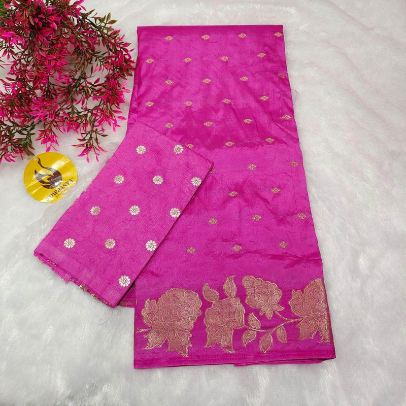 Premium Viscose Satin Crepe Saree- SSBUT