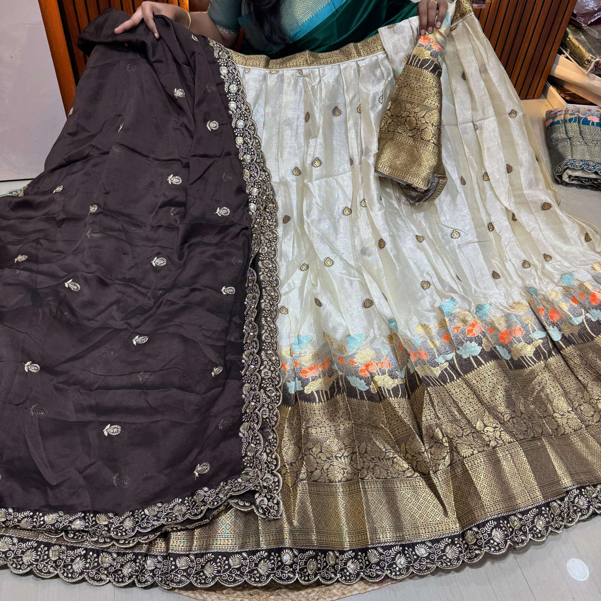 Designer Pattu Style Lehangas - LHCRM