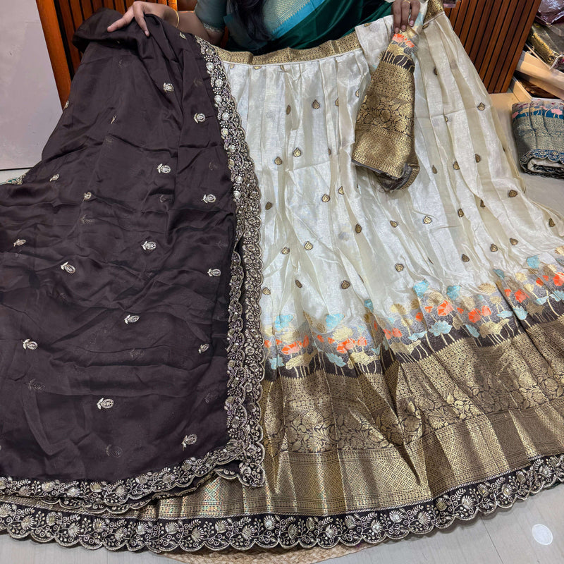 Designer Pattu Style Lehangas - LHCRM