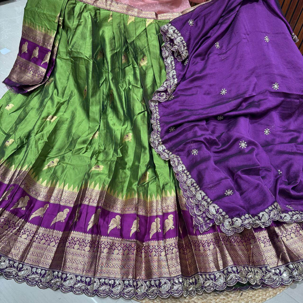 Designer pattu Style Lehangas - LHCRM