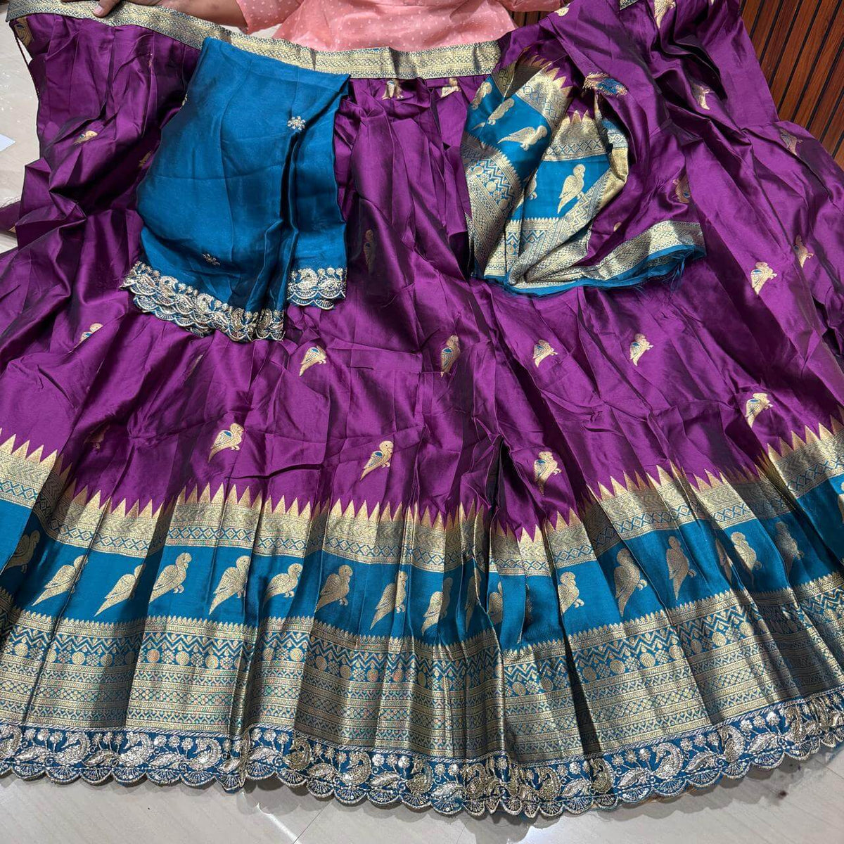 Designer pattu Style Lehangas - LHCRM