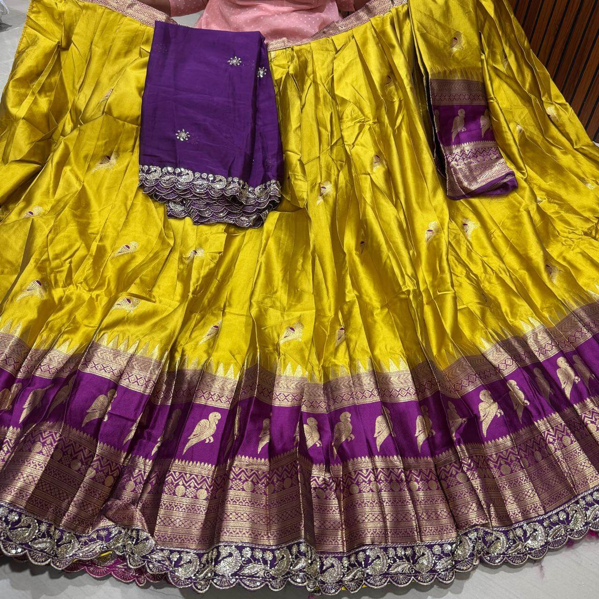 Designer pattu Style Lehangas - LHCRM