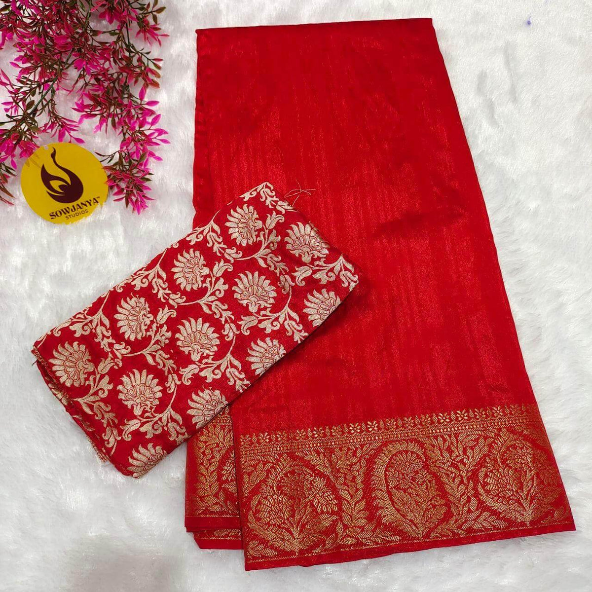 Premium Viscose Tussar Georgette  Saree - SSBRD
