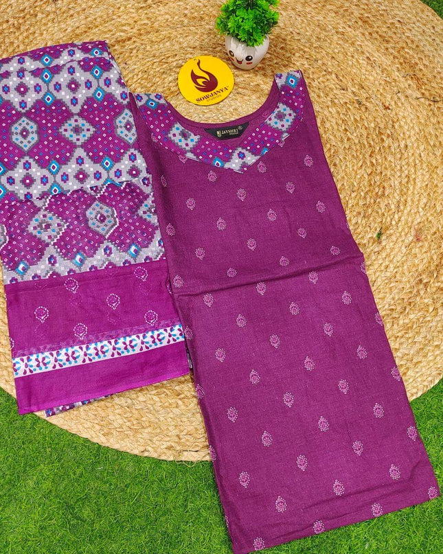 Cotton Fully Stiched 3 Piece Dresses - DRESS8