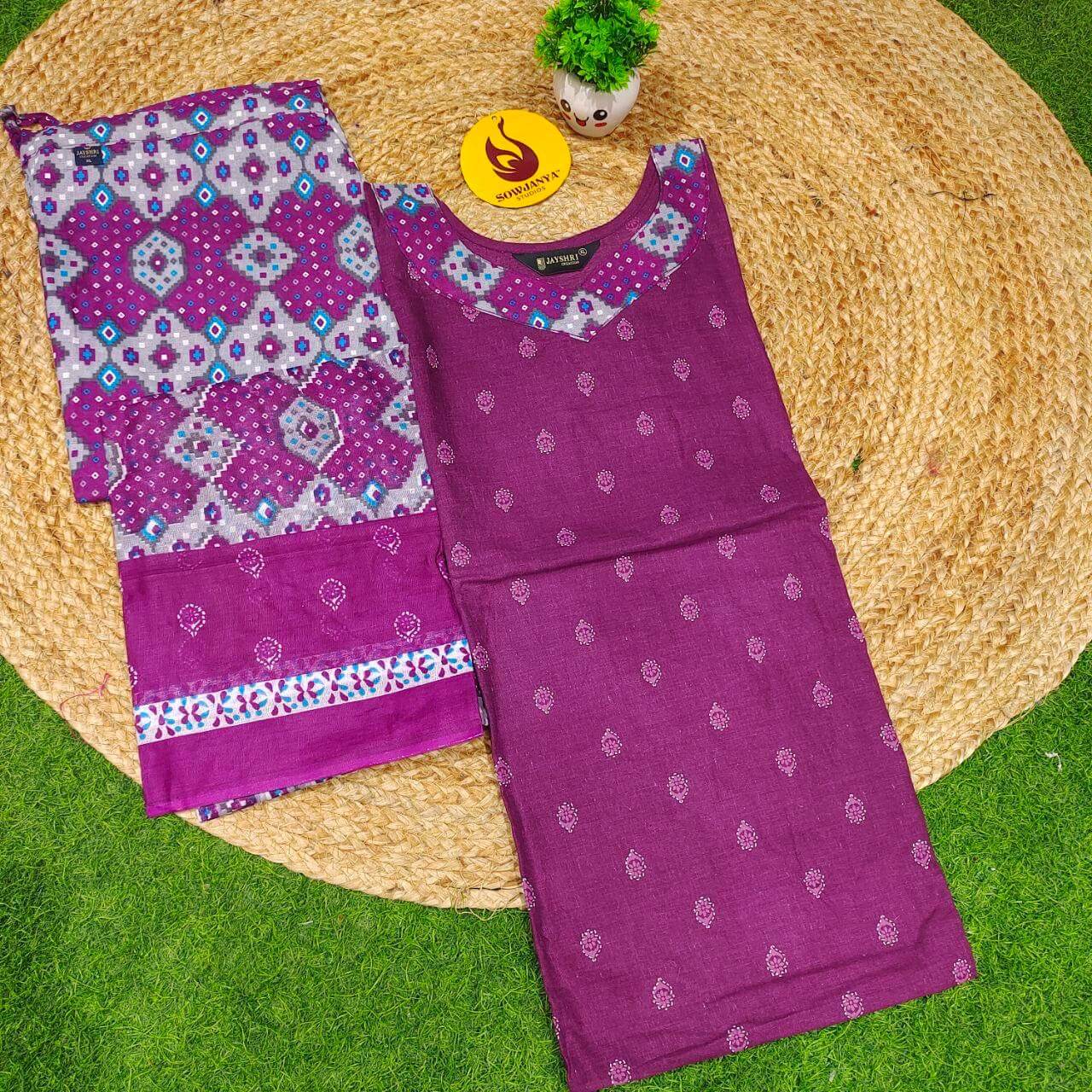 Cotton Fully Stiched 3 Piece Dresses - DRESS8