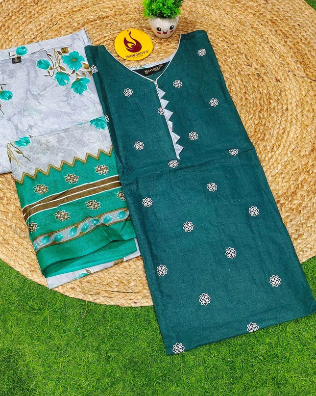 Cotton Fully Stiched 3 Piece Dresses - DRESS3