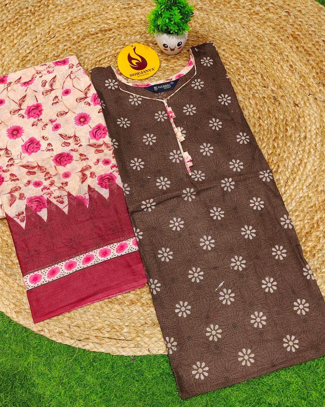 Cotton Fully Stiched 3 Piece Dresses - DRESS6