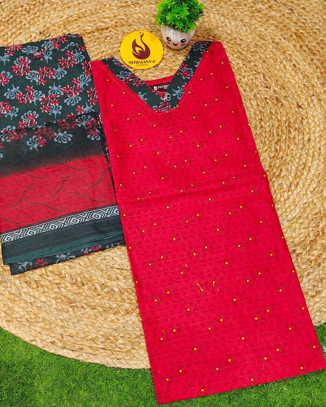 Cotton Fully Stiched 3 Piece Dresses - DRESS2